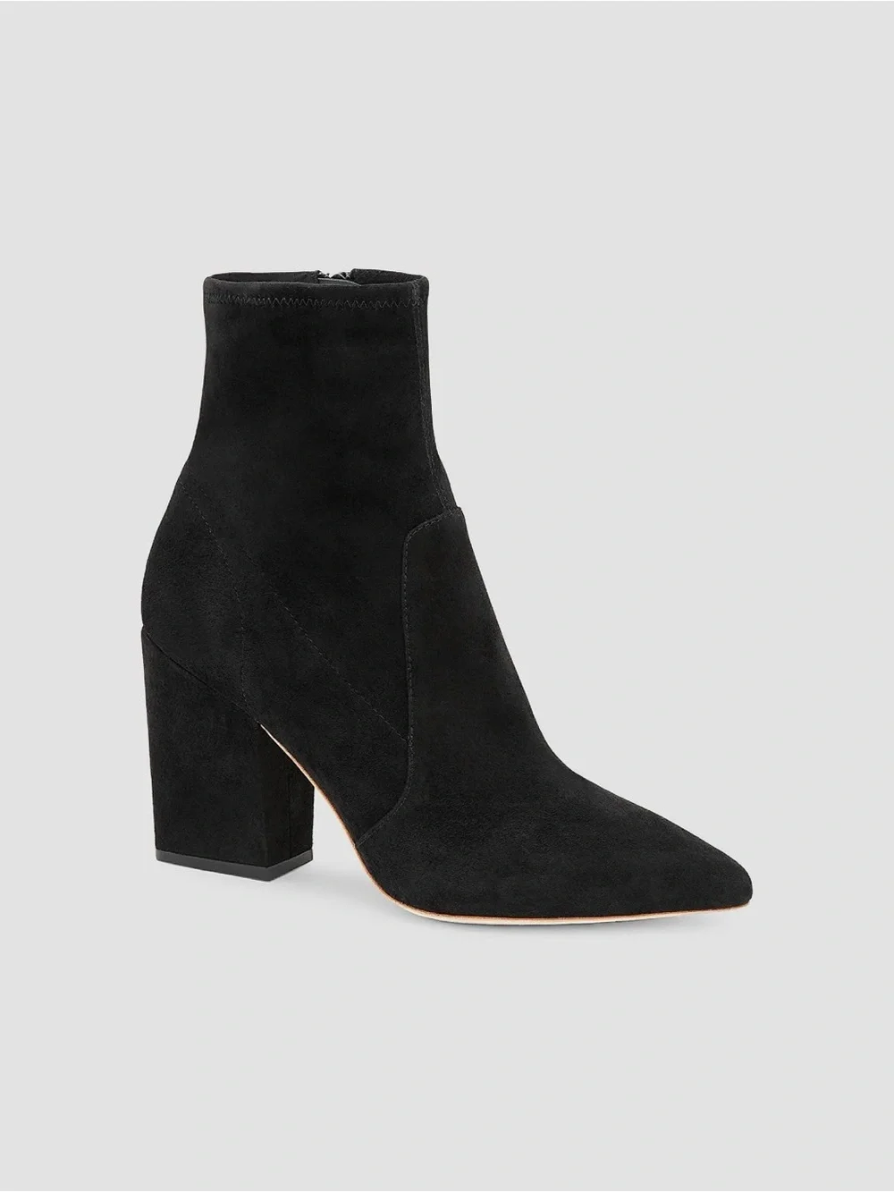 Loeffler Randall Isla Black Suede Pointed Toe Ankle Boots Size 9 NIB